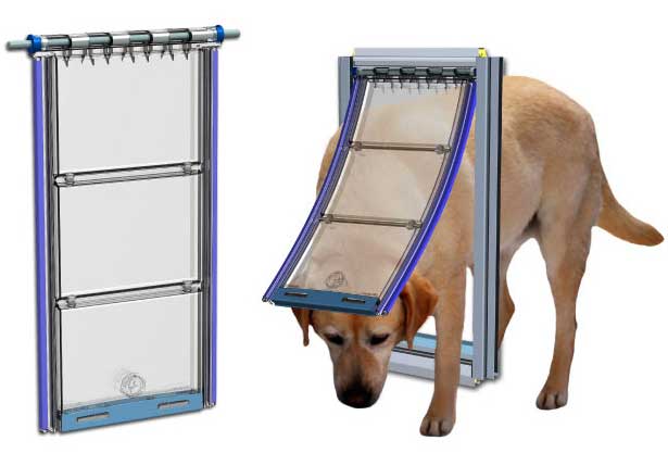 flexible flap give superior door weatherproofing on the Endura magnetic pet door