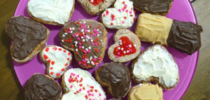 DIY Designer Valentine Cookies - dog treat recipes 