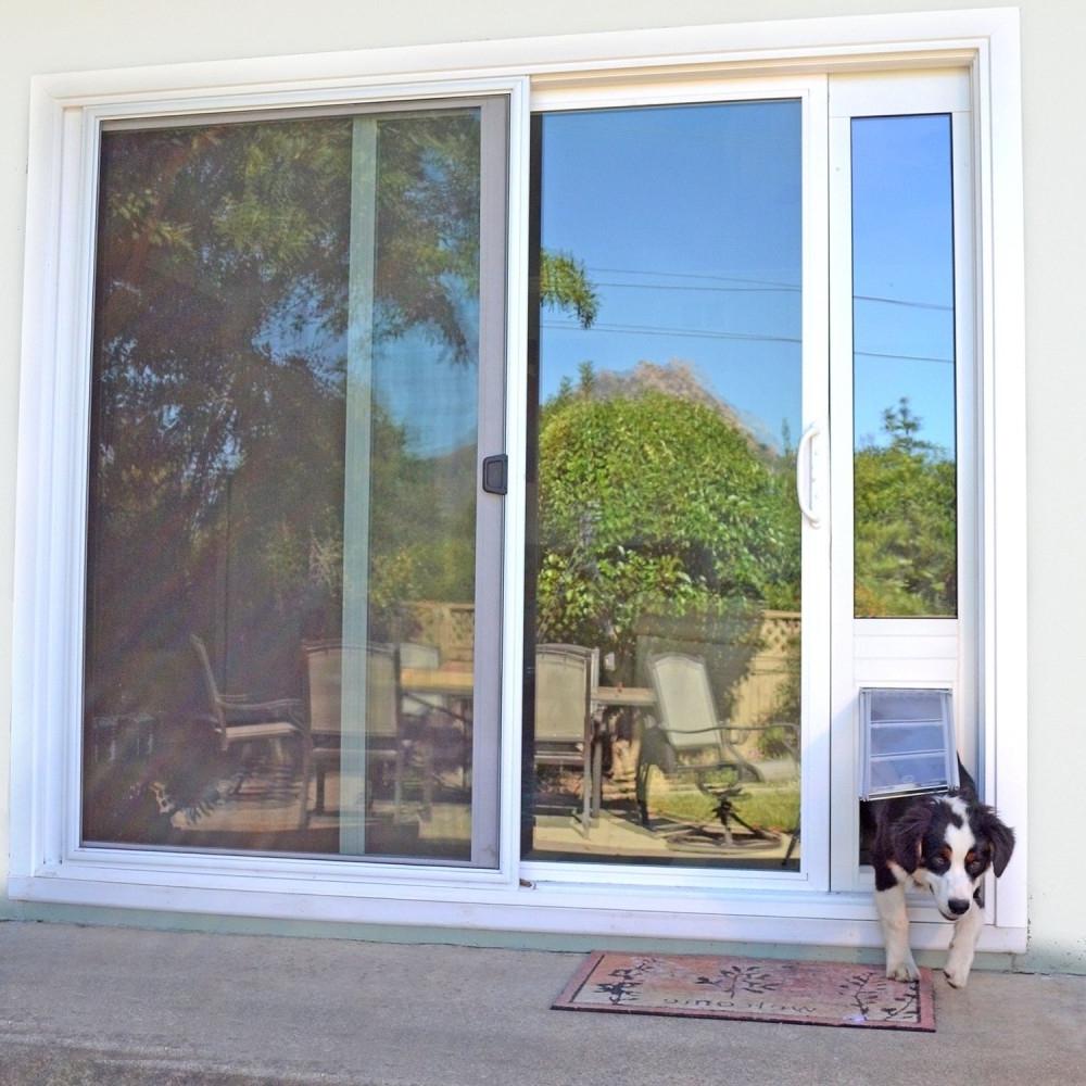 dog door panel for sliding door