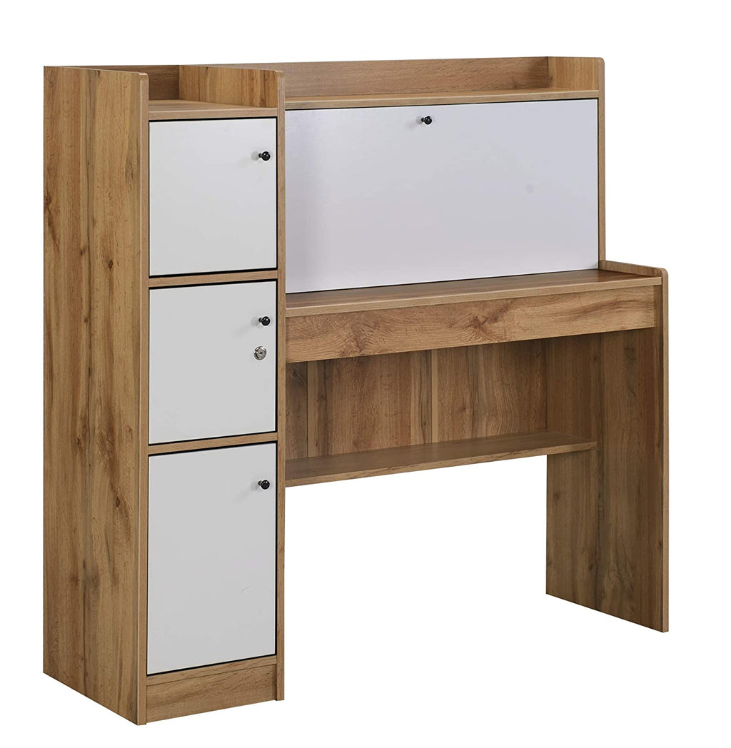 DeckUp Plank Versa Engineered Wood Office Table and Study Desk (Wotan