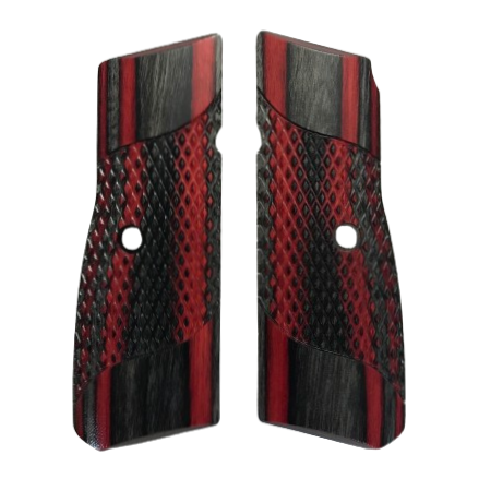 High Power (New FN) Grips - Signature Checkering - Dymalux AppleJack