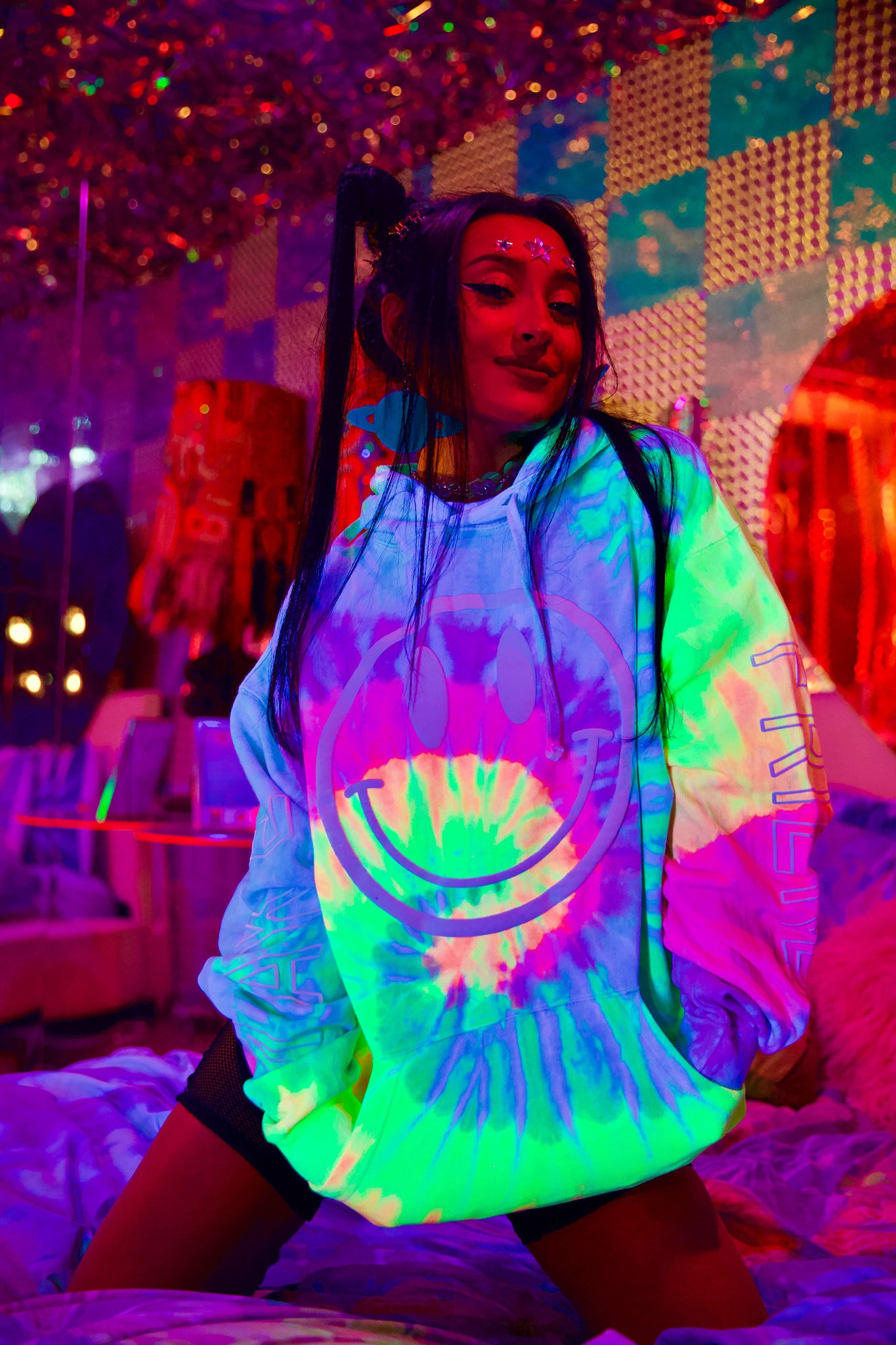 Festy Besty Make Friends Tie-Dye Hoodie (Vanessa Seco, Pamela Seco, & Marina Fini Photoshoot)