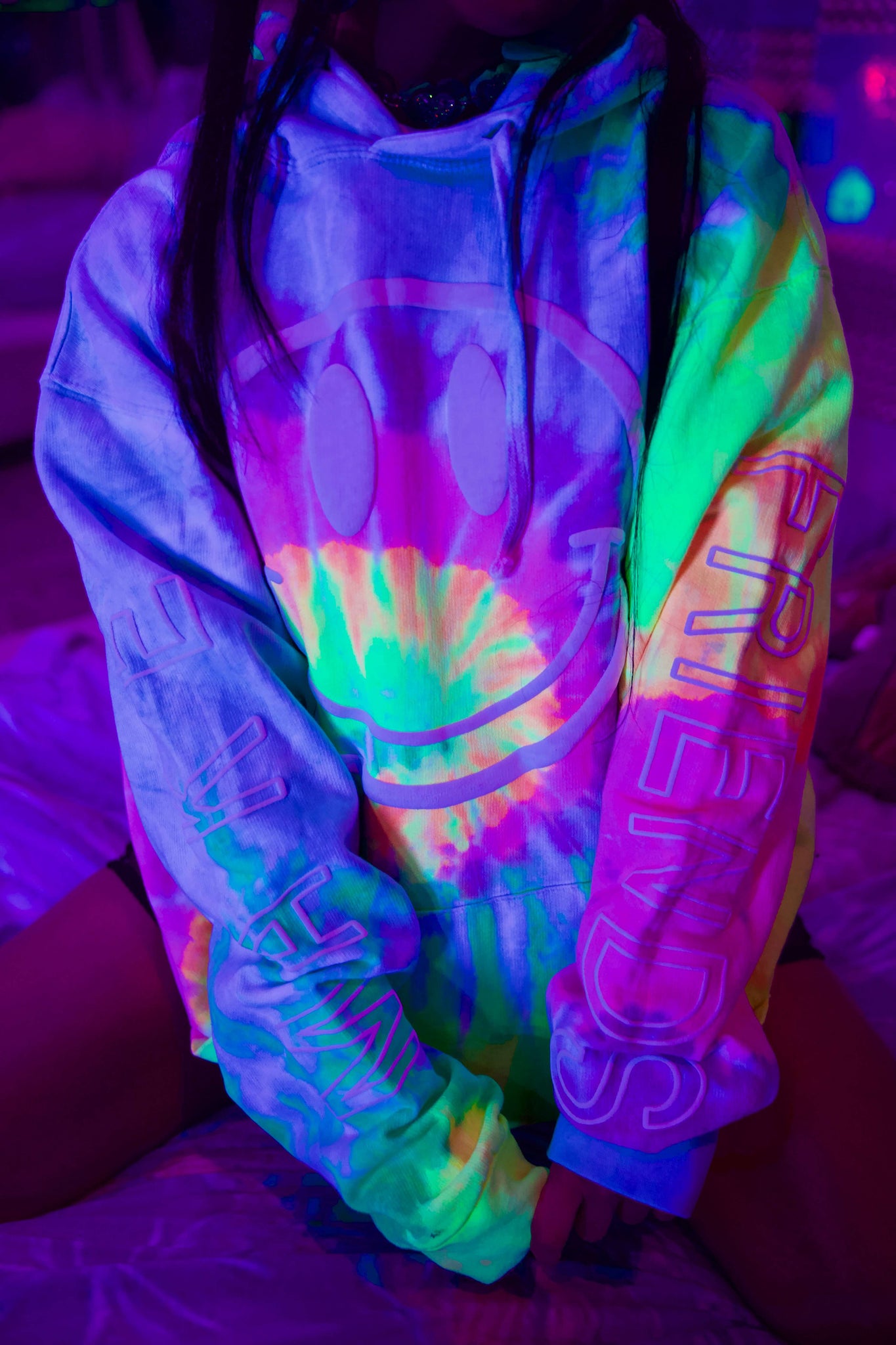 Festy Besty Make Friends Tie-Dye Hoodie (Vanessa Seco, Pamela Seco, & Marina Fini Photoshoot)