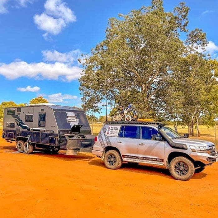 Camping trailer in action