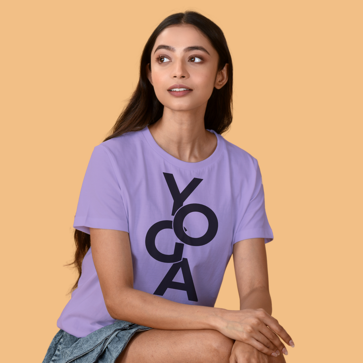 I Love Yoga Kids Cotton Printed T-shirt For Girls from Gorgit
