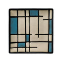 Mikasa Belmont Square Blue Grid Salad Plate