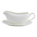 Mikasa Lucerne White Gravy Boat with Saucer
