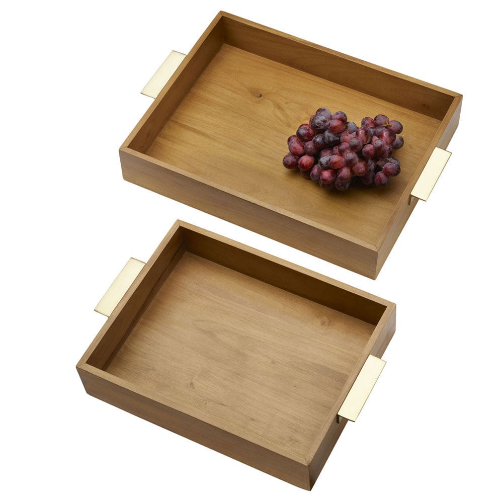 Medina Set of 2 Wood Trays