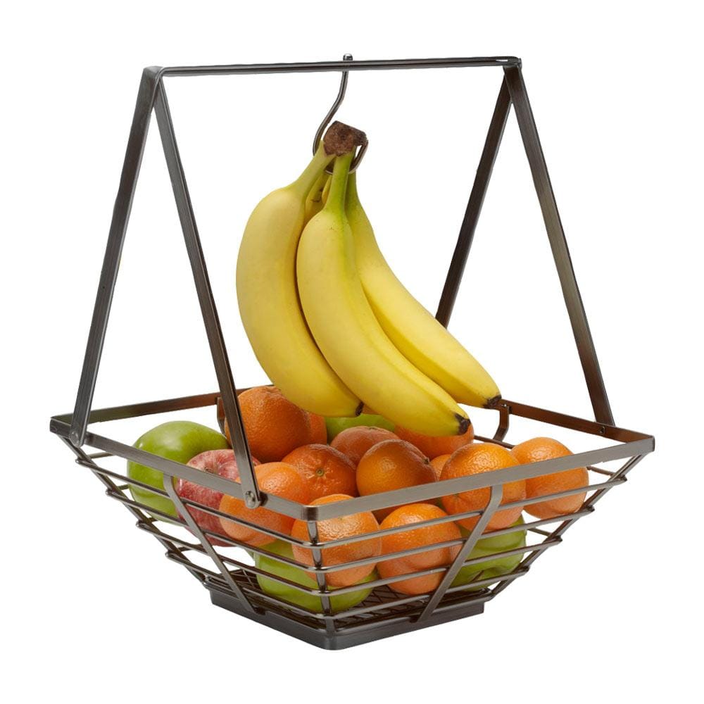 Rustic Square Basket with Removable Banana Hook