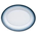 Mikasa Swirl Ombre Blue Oval Platter