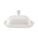 Mikasa Trellis White Covered Butter Dish