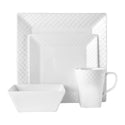 Mikasa Trellis White Square Dinnerware Set