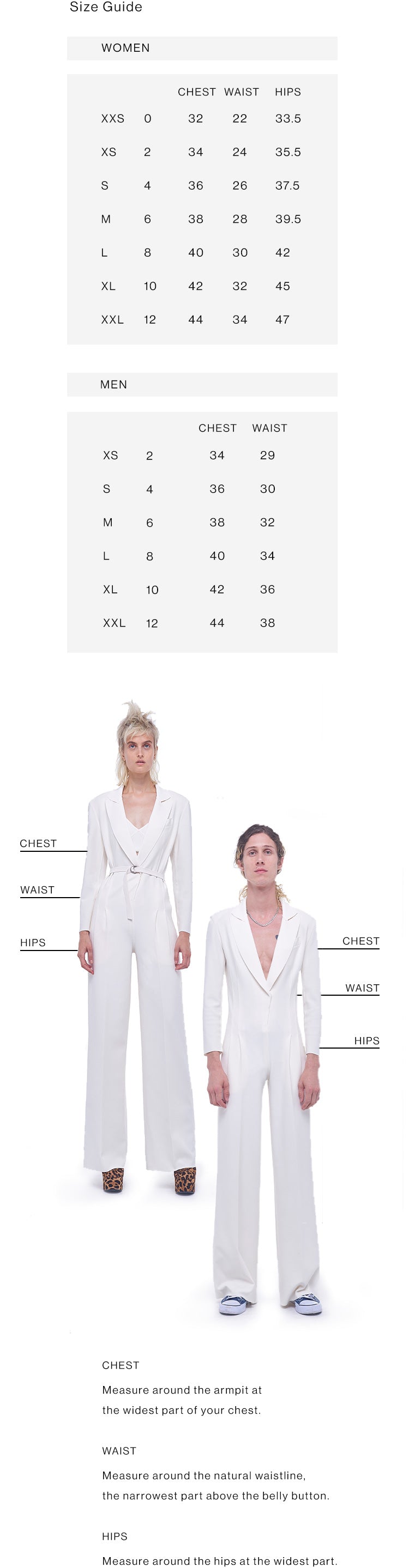 Norma Kamali Size Chart