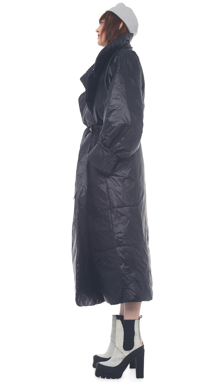 Norma Kamali Sleeping Bag Coat to Knee - Red / Size Xs/S
