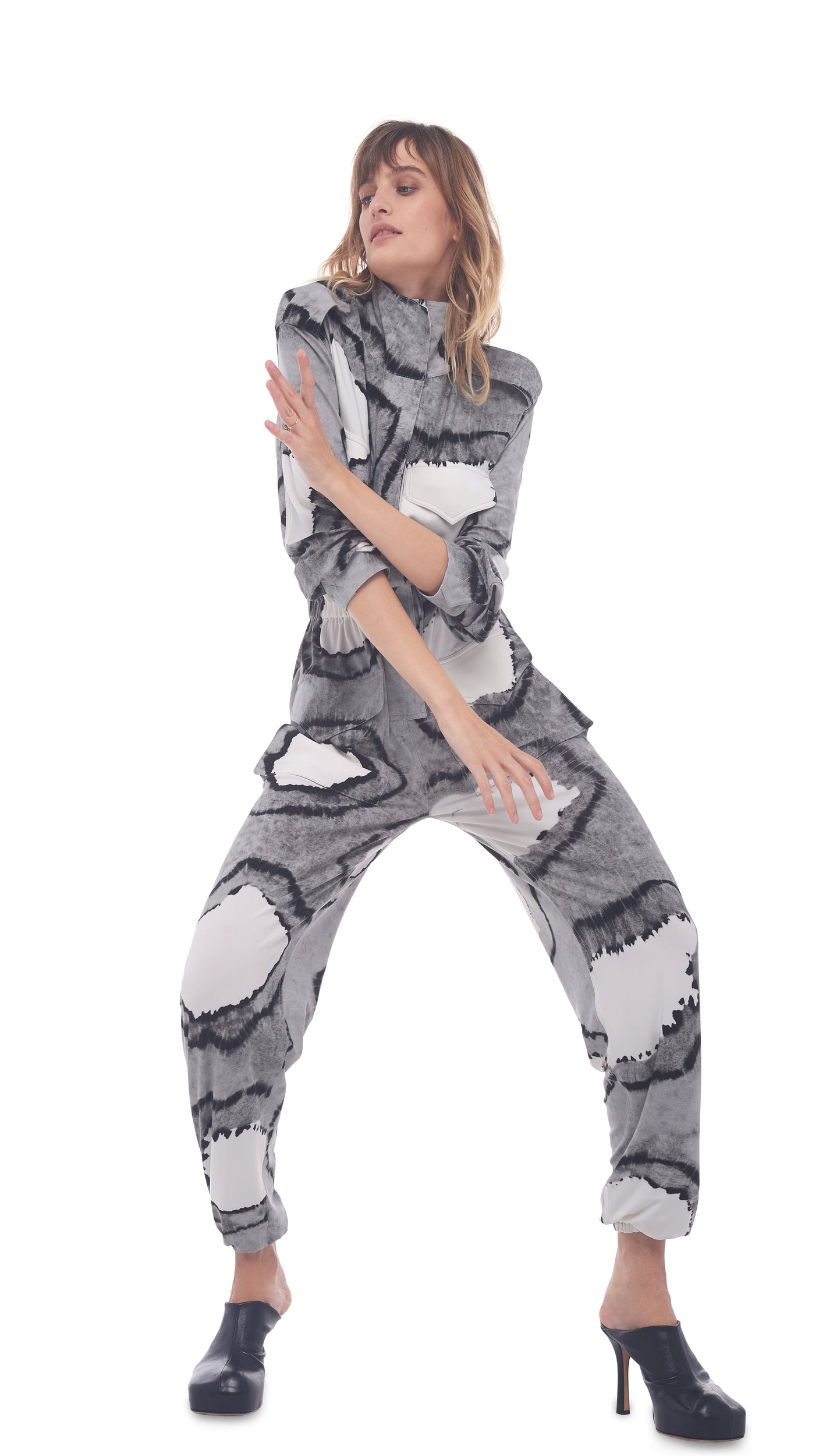 norma kamali tie dye jumpsuit