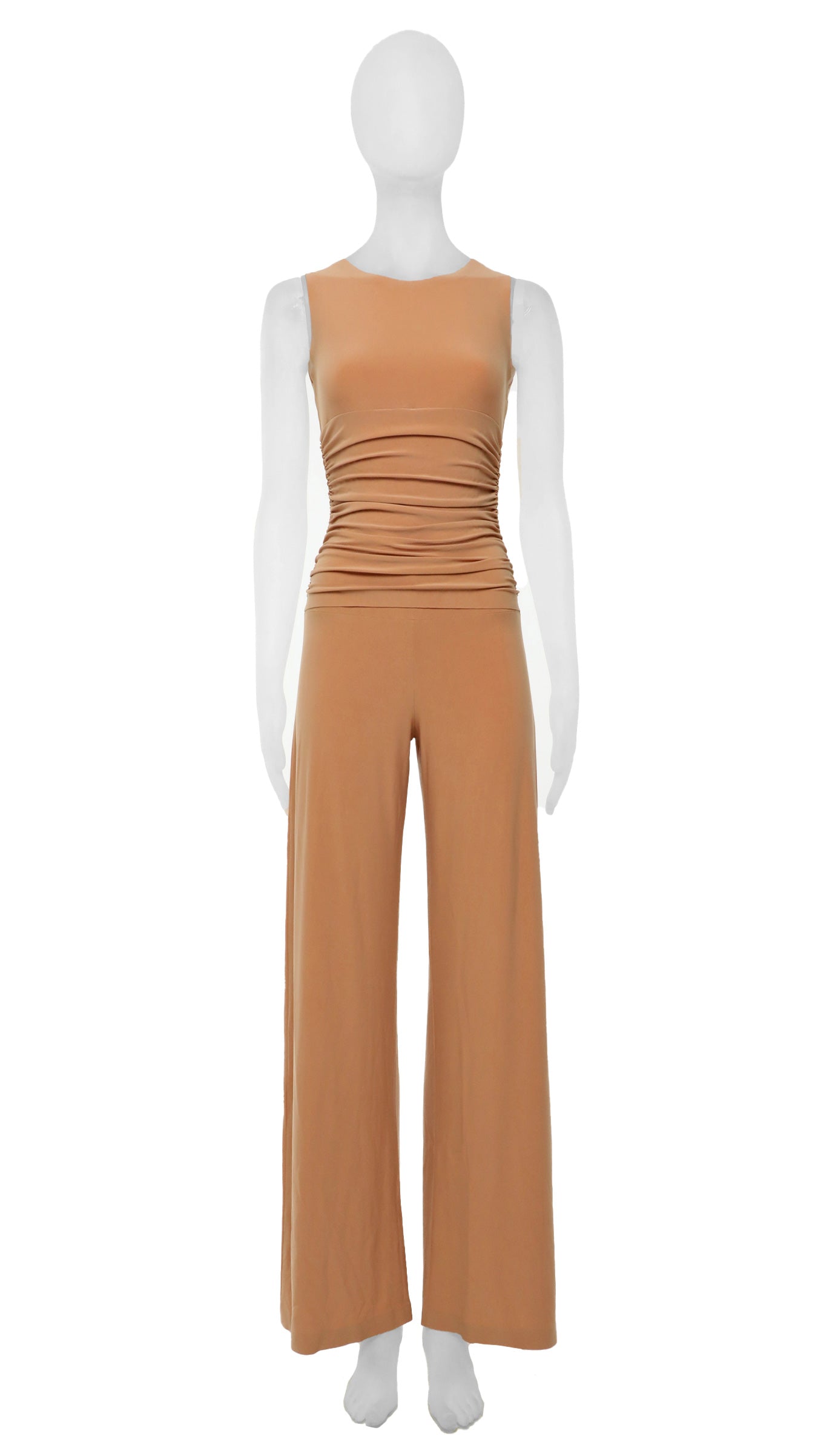 norma kamali shirred waist jumpsuit