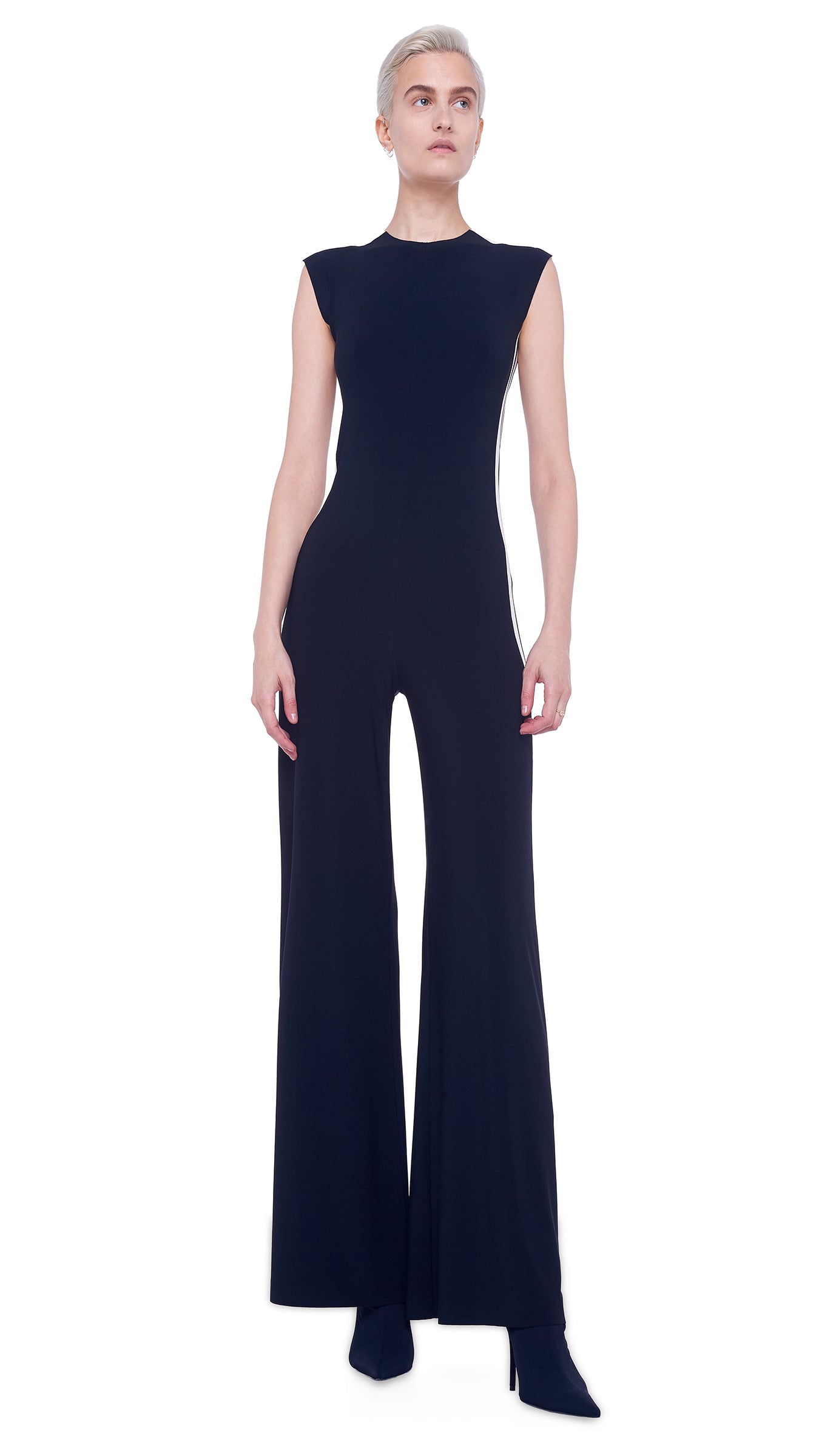 norma kamali sleeveless jumpsuit