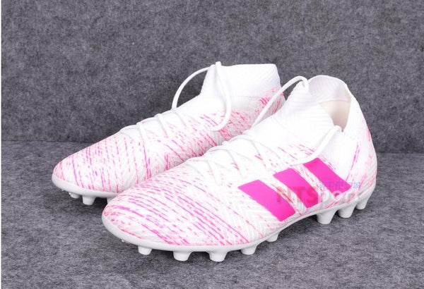 Nemeziz Messi 18.1 Soccers Cleats White Pink TraShoes
