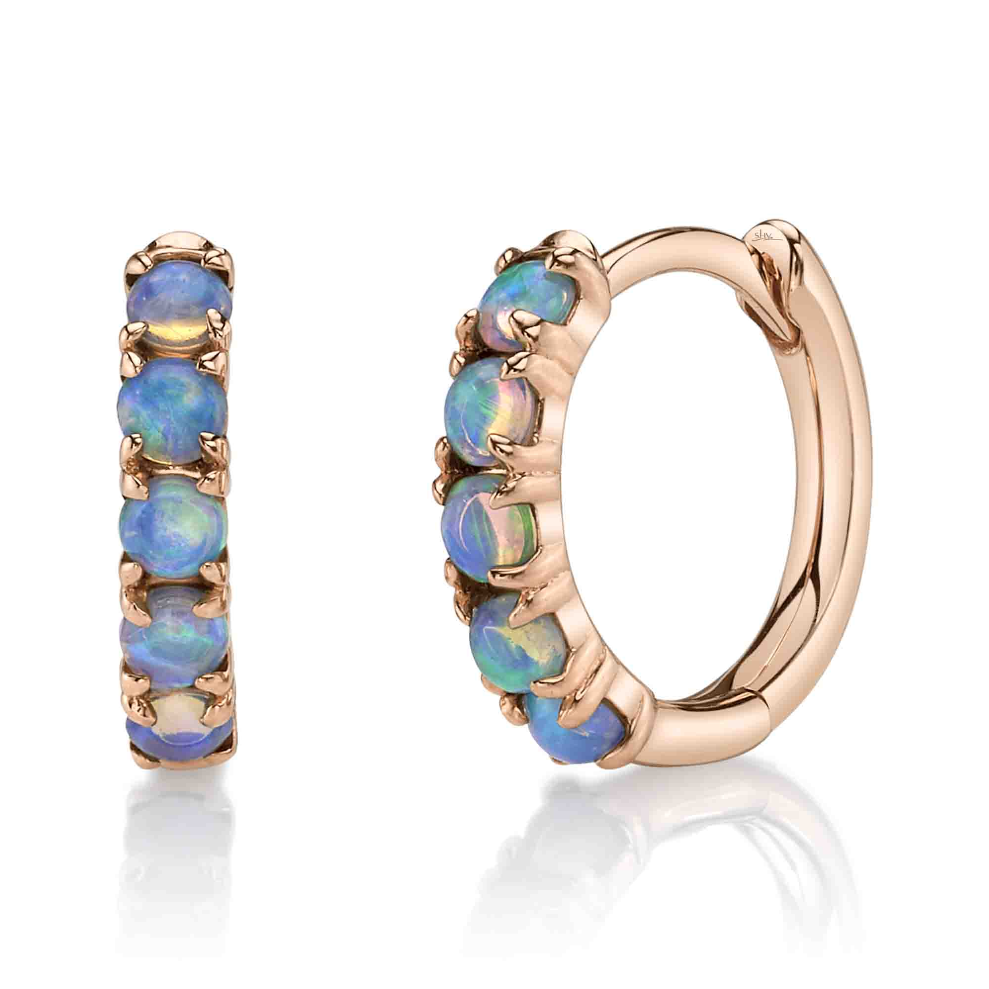 0.25CT OPAL HUGGIE EARRING