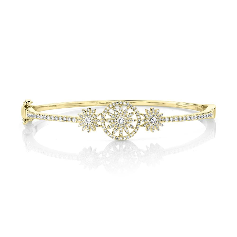 0.76CT DIAMOND STARBURST BANGLE