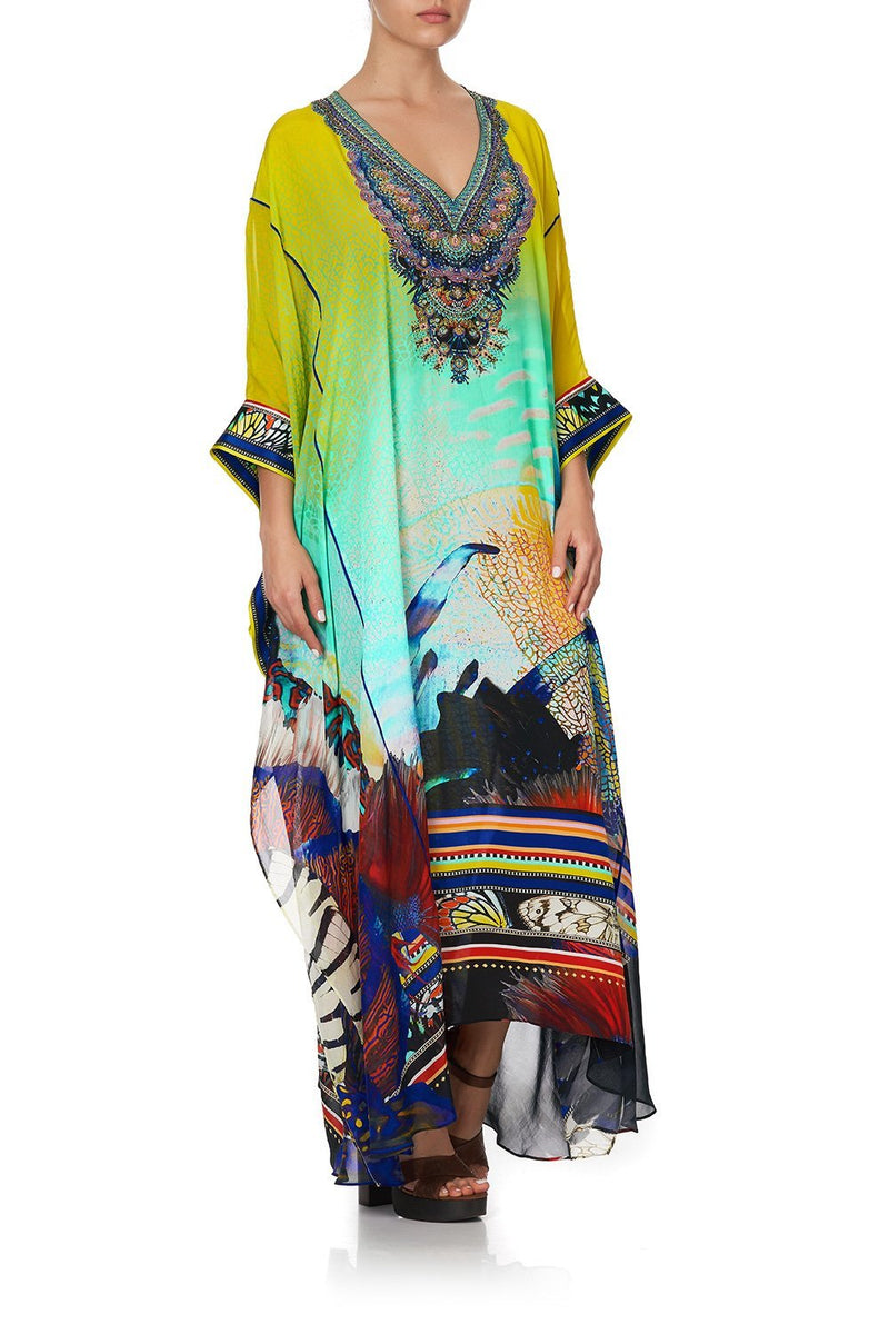 KAFTAN WITH SHEER SLEEVE SOUTHERN MERMAID – Camilla eBoutique (EU)