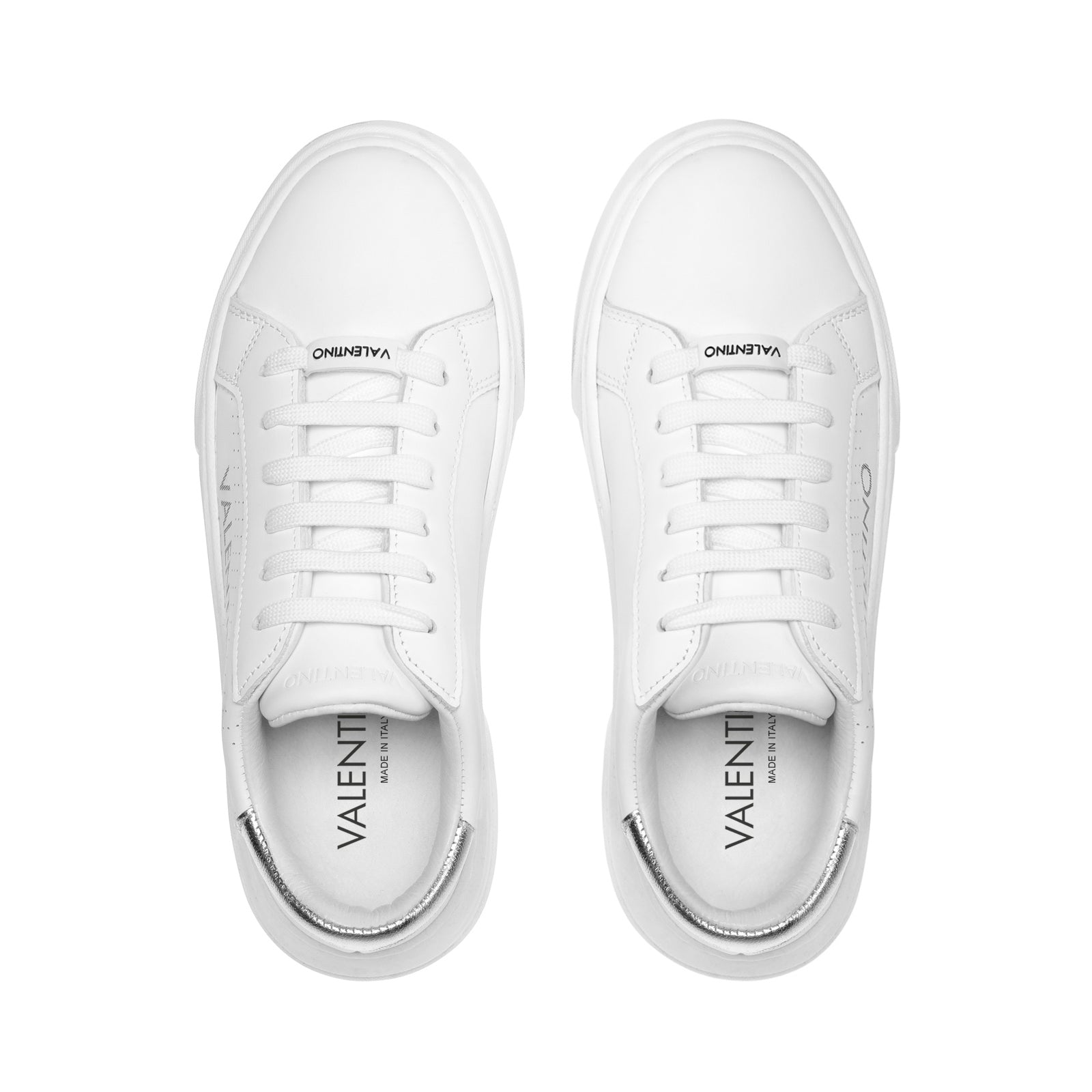 tilpasningsevne hit forfatter Valentino Women's Sneakers in white leather and Silver Detail – Valentino  Shoes UAE