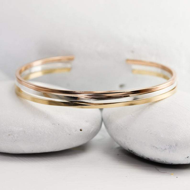 Rose Gold Twist Cuff Bracelet#N# – Lotus Stone Design