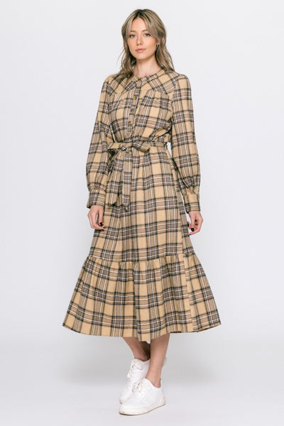 Farrah Flannel Dress - Jupe NYC