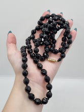 Load image into Gallery viewer, 1930s Deco Long Black Faceted Necklace
