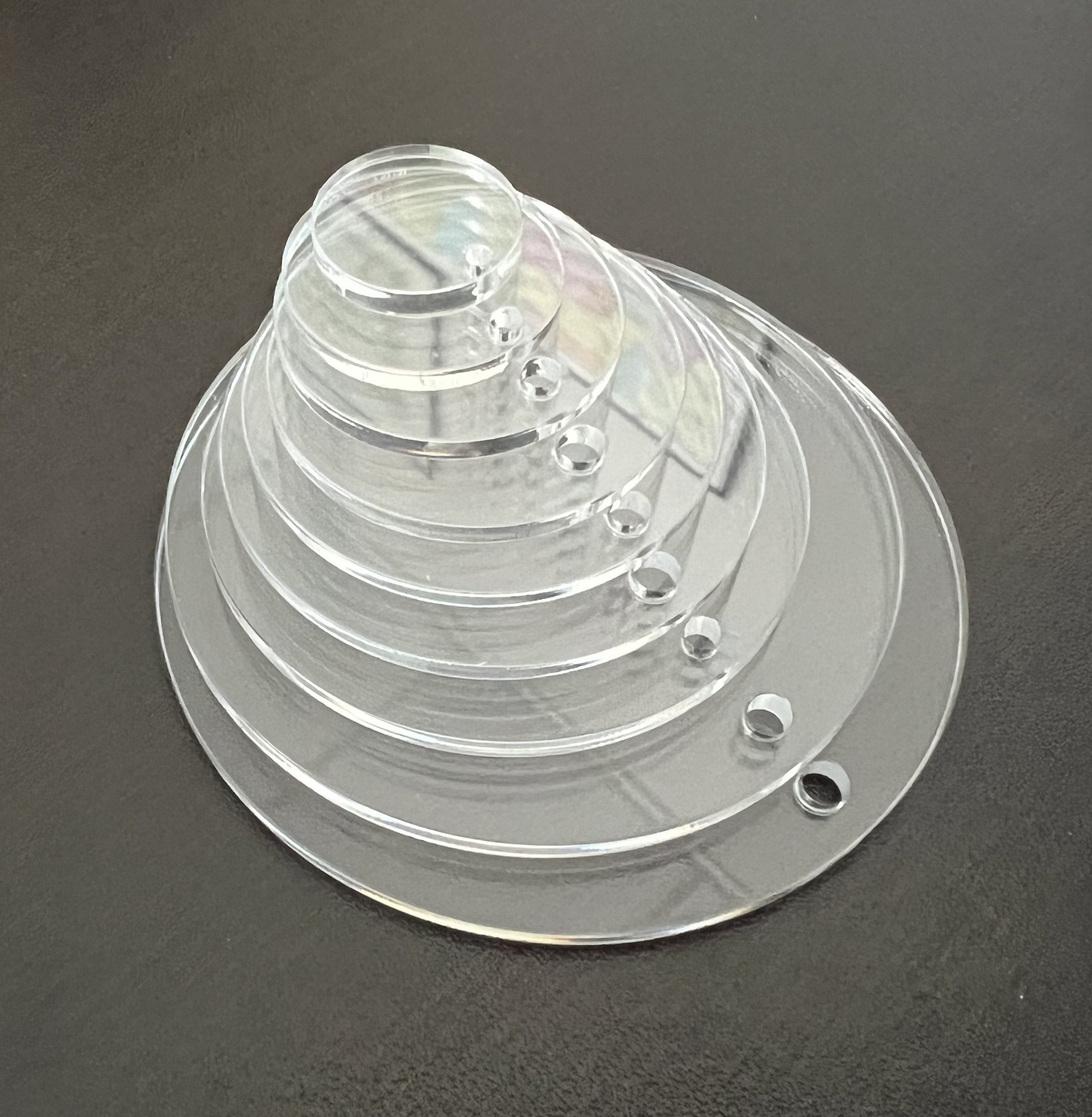 Acrylic Circle Keychain Blanks - Set of 5 2.5 Diameter