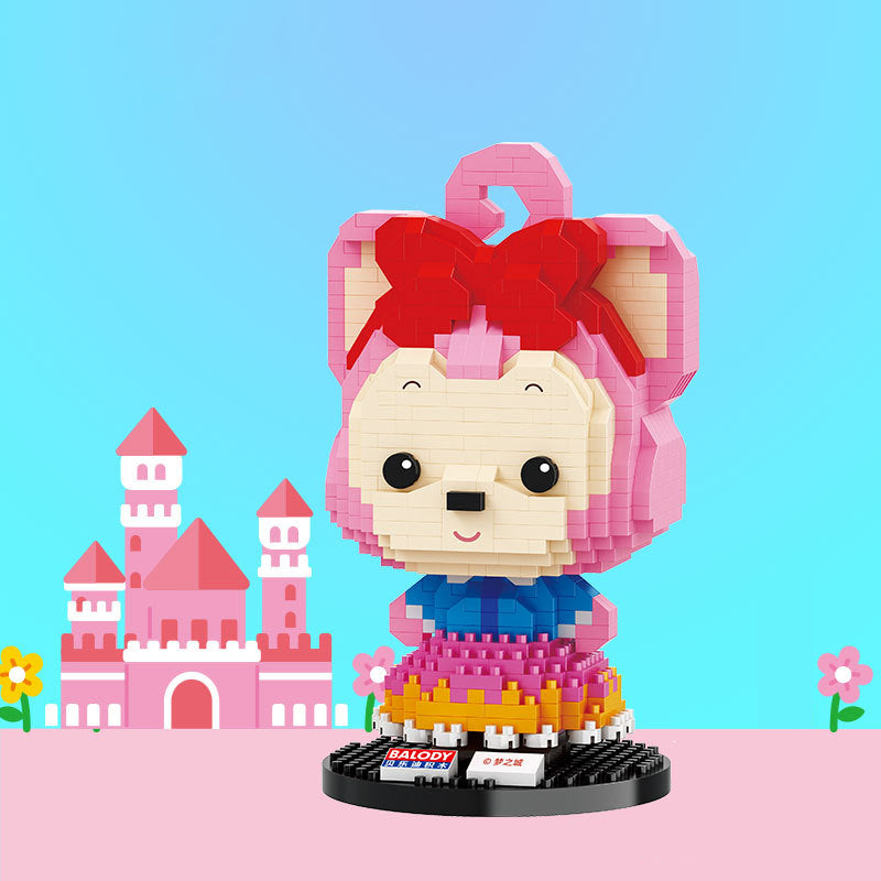 Ali the Fox Princess Peach Micro-Diamond Particle Building Block Set