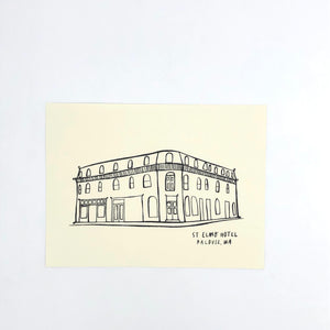 St. Elmo Hotel 9X12 Art Print - SWALE