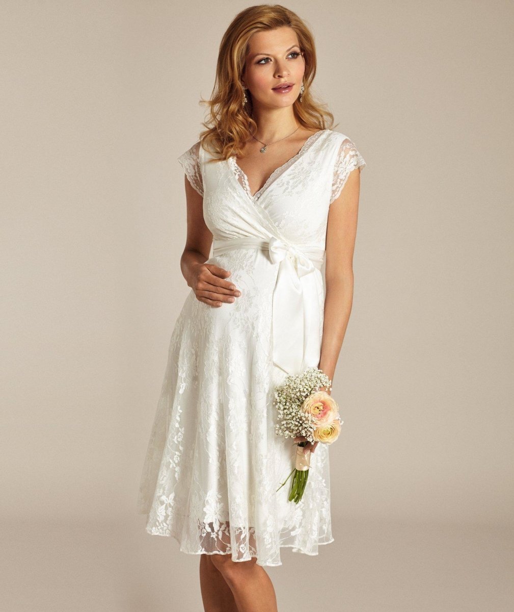 Billede af Eden brudekjole til gravid fra Tiffany Rose, kort (elfenbensfarvet) - Tiffany Rose - Wedding dress - Buump