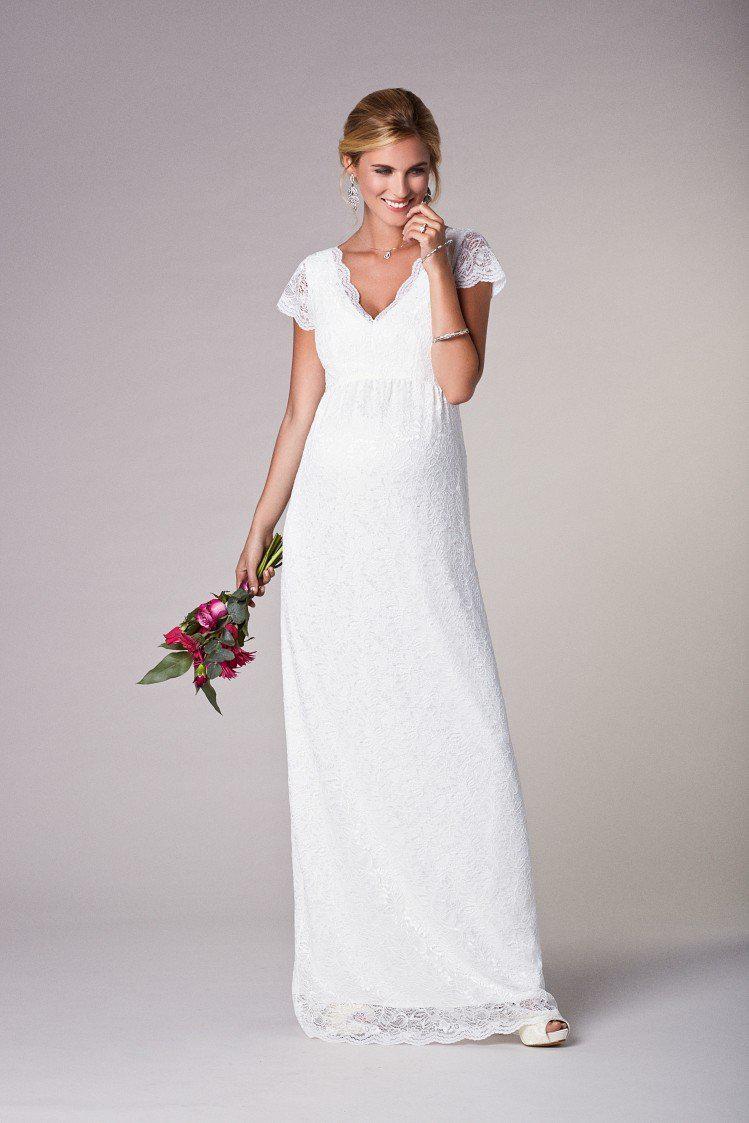 Billede af Laura brudekjole til gravid (elfenbensfarvet) - Tiffany Rose - Wedding dress - Buump