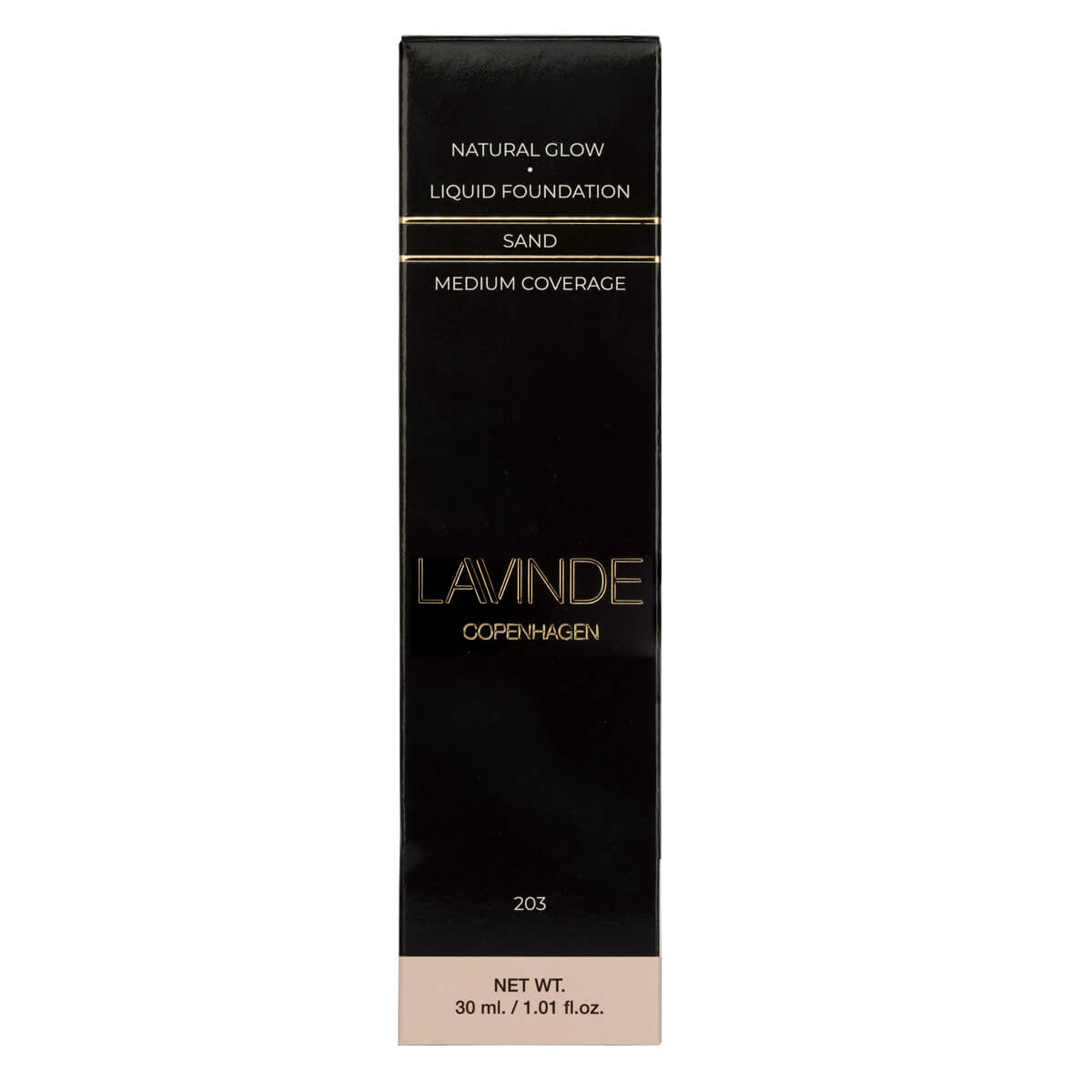 Lavinde Copenhagen NATURAL GLOW Liquid Foundation Sand (203) 30ml - Lavinde Copenhagen - Cosmetics - Buump