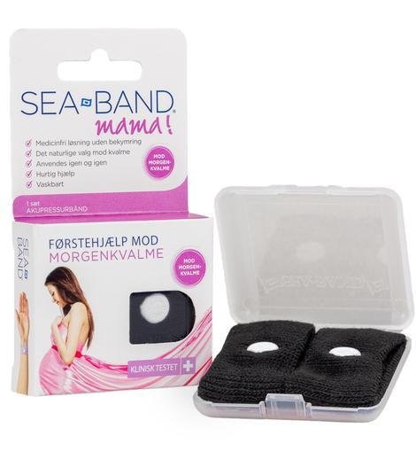 Billede af Sea - Band akupressurbånd mod graviditetskvalme i farven sort - Sea Band - acupressure - Buump