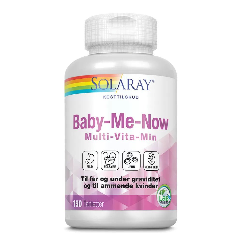 Se Solaray Baby Me Now Multivitamin 150 tab. hos Buump