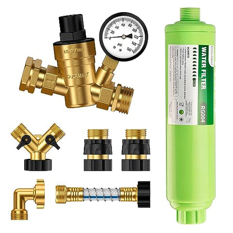 RVGUARD RV Water Pressure Regulator Valve, Brass Lead-Free Adjustable –  rvguard