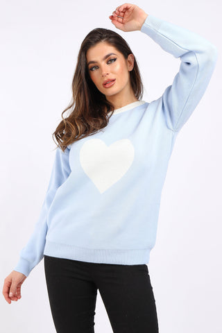 Heart print jumper