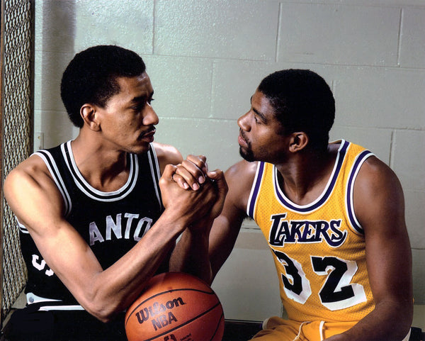 George Gervin and Magic Johnson