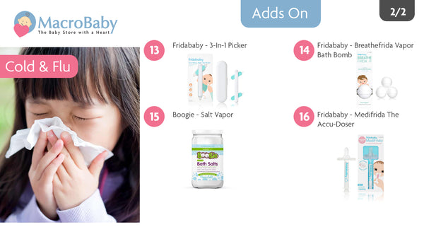 Complementos para el resfriado y la gripe en productos para bebés