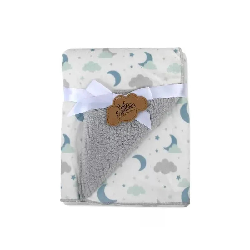 A.D. Sutton - Baby Essentials Sherpa Fleece Baby Blankets, Star/Cloud