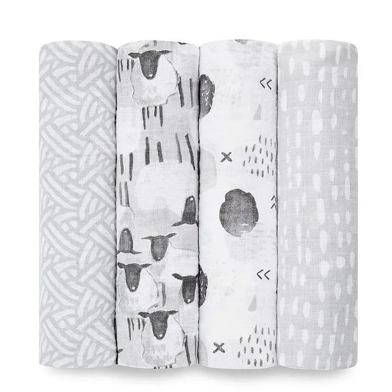 Aden + Anais - 4 Pk Muslin Swaddles, Pasture