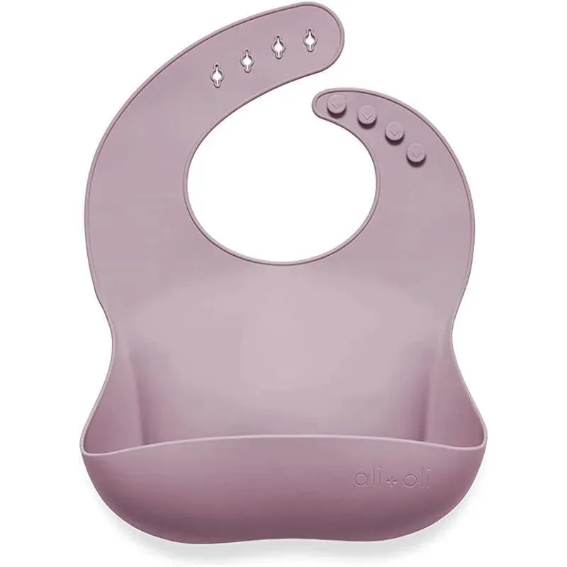 Ali + Oli Silicone Baby Bib (Soft Lilac)