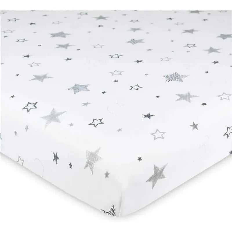 American Baby - Fitted Bassinet Sheet Printed 100% Natural Cotton Jersey Knit, Super Stars