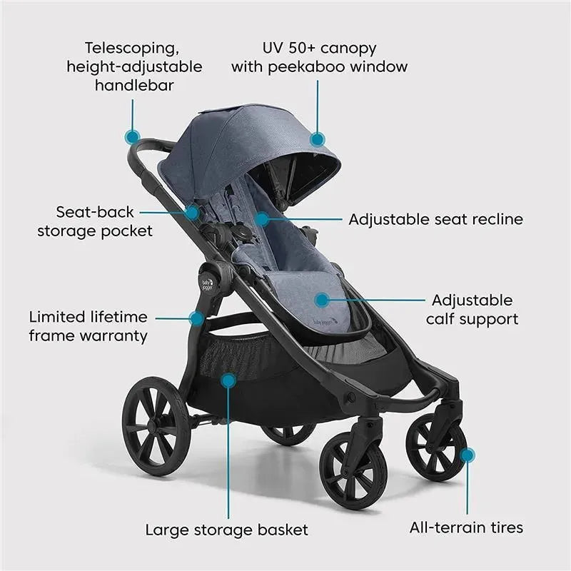 Baby Jogger - City Select 2 Single to-Double Stroller, Radiant Slate