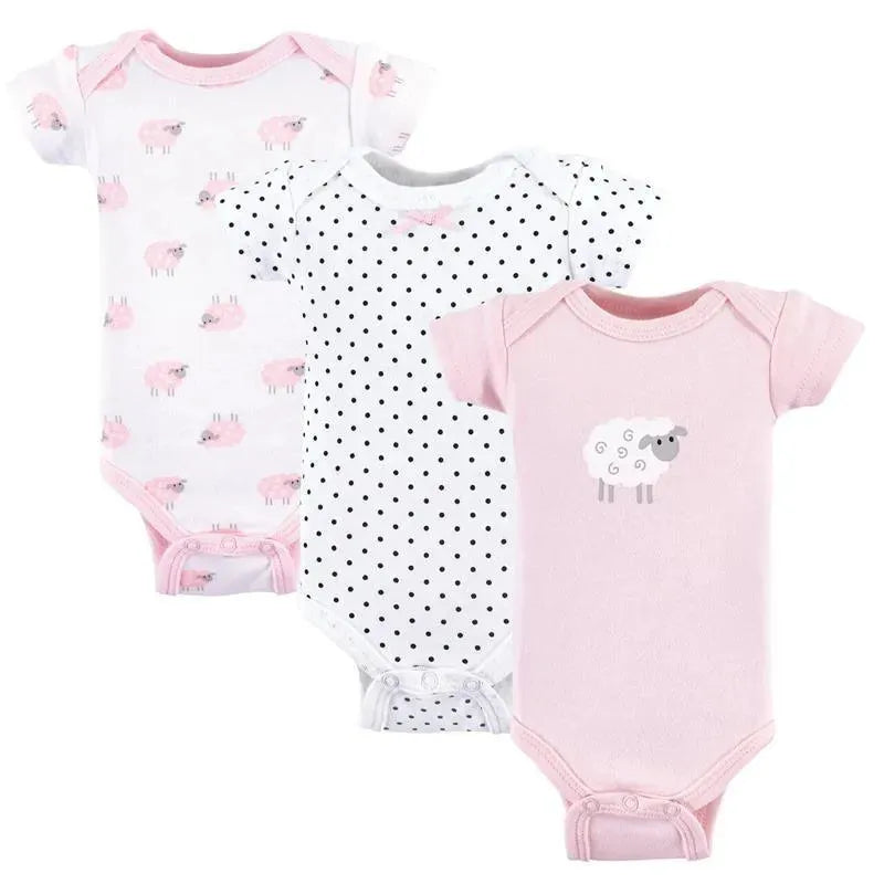 Baby Vision - 3Pc Baby Girl Bodysuit, Preemie, Pink Sheep