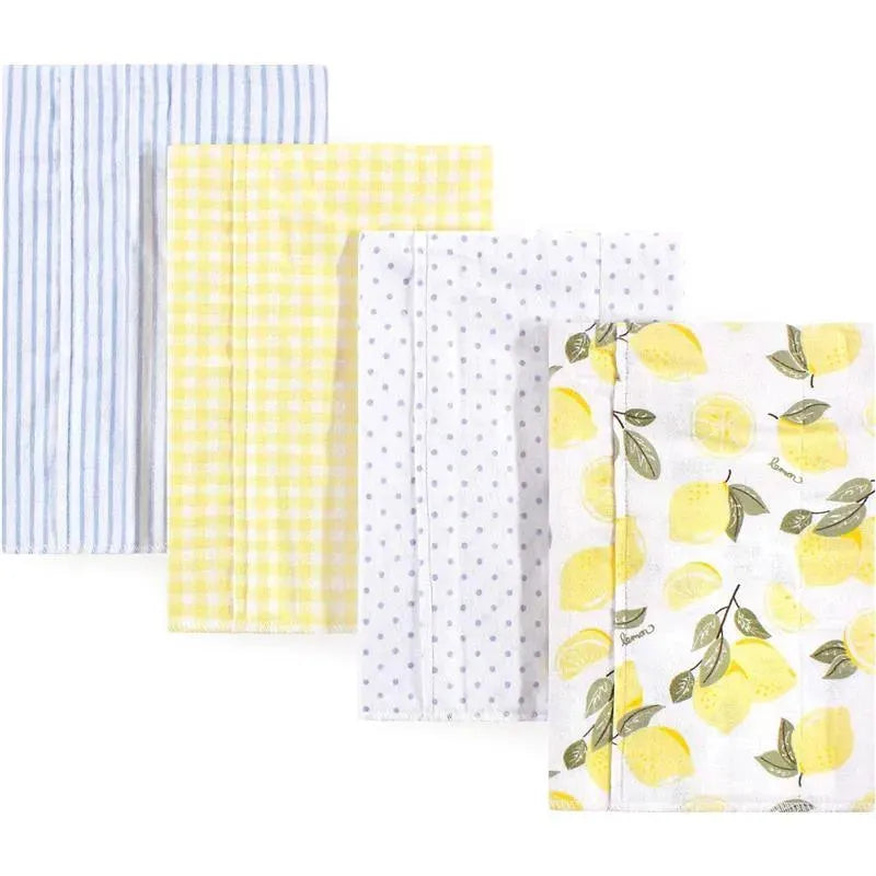 Baby Vision - Hudson Baby Unisex Baby Cotton Flannel Burp Cloths, Lemons