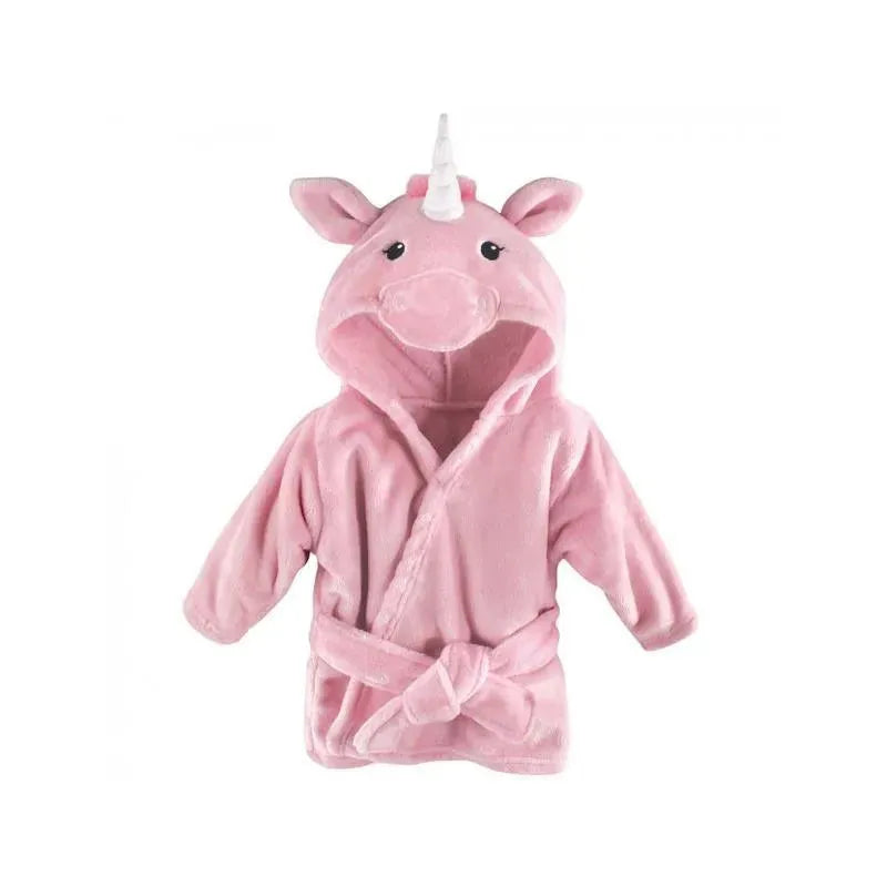 Baby Vision Plush Bathrobes 0-9M, Pink Unicorn