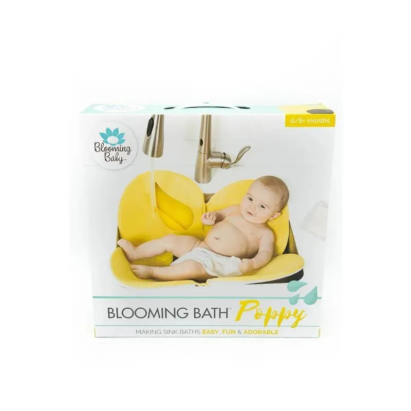 Bloomingbath.com - Poppy Flower Bath Mat - Sink Bathtub Cushion for Baby, Yellow